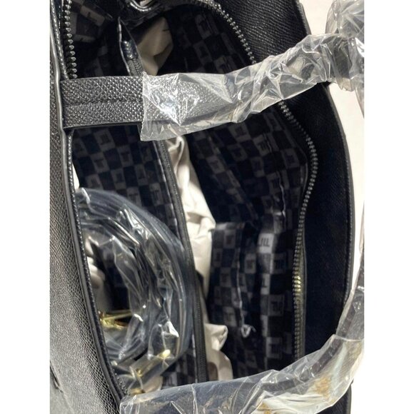 London Fog 100th Anniversary Black‎ Saffiano Tote Bag  NWT & NWB - Picture 3 of 10